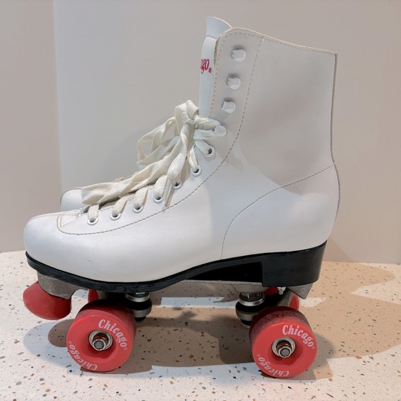 Chicago Roller Skates White & Pink Women’s‎ Sz 10 - Picture 4 of 9
